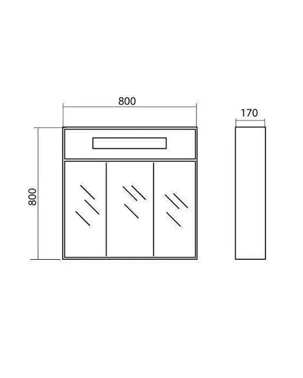 Oglindă Paris cu dulăpior