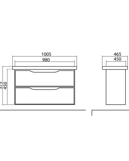 Mobilier de baie suspendat Venice, Alb pentru 2 baterii