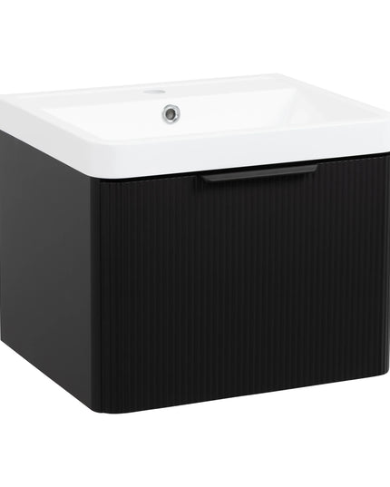 Mobilier mini de baie pe pardosea Frost, Negru