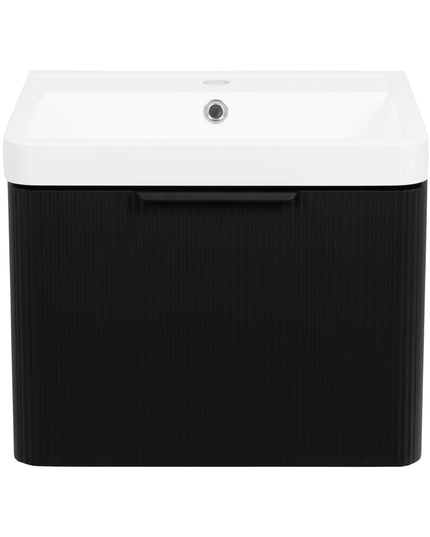 Mobilier mini de baie pe pardosea Frost, Negru