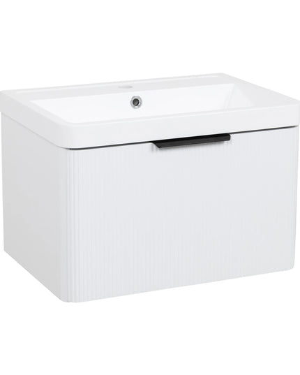 Mobilier de baie pe pardosea Frost, Alb