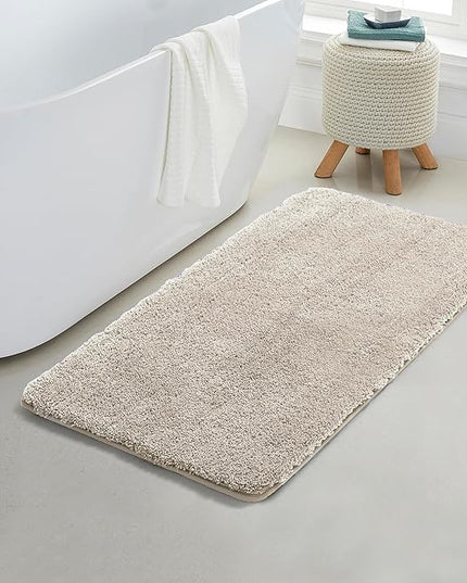 Covoraș baie din microfibră supersoft, antiderapant TRP, 45×75 cm, Bej