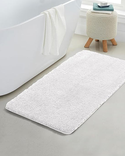 Covoraș baie din microfibră supersoft, antiderapant TRP, 45×75 cm, Alb