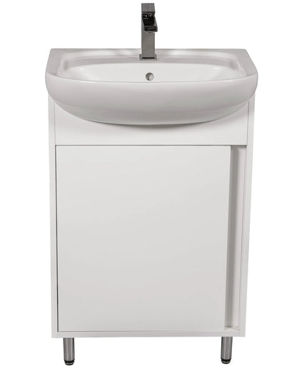 Mobilier de baie pe pardoseală Terra, Alb