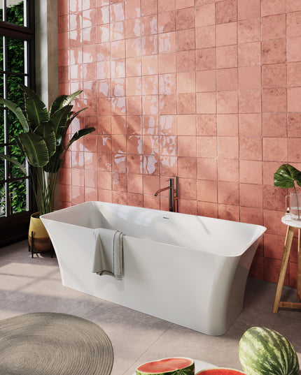 Cadă din compozit albă mată Bonita