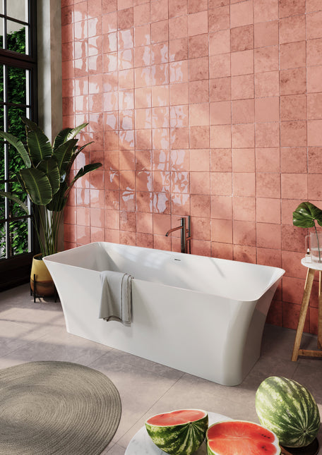 Cadă din compozit albă mată Bonita