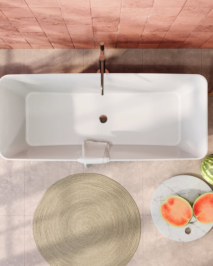 Cadă din compozit albă mată Bonita