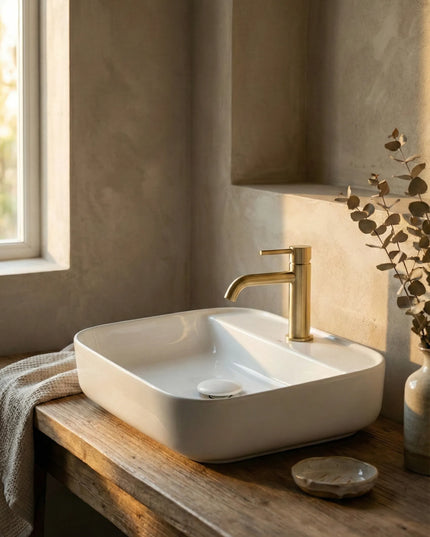 Lavoar ceramic dreptunghiular A422B – alb lucios