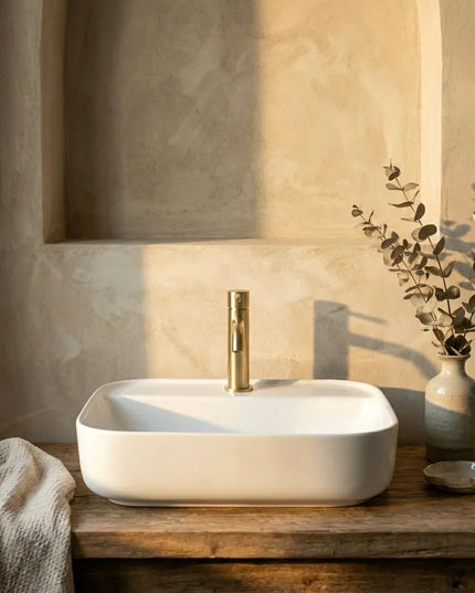 Lavoar ceramic dreptunghiular A422B – alb lucios