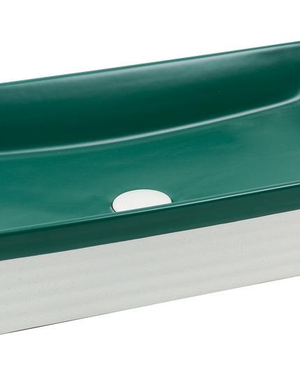 Lavoar ceramic dreptunghiular A442L-CA39M – design modern verde mat și alb mat