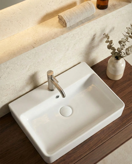 Lavoar ceramic dreptunghiular A451 – alb lucios