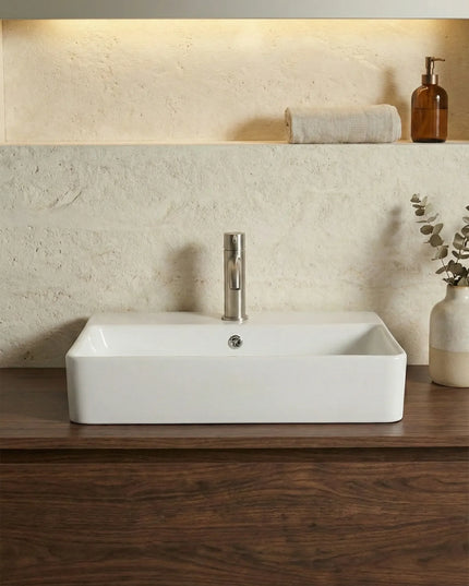 Lavoar ceramic dreptunghiular A451 – alb lucios