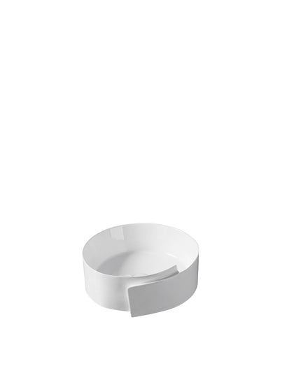 Lavoar ceramic alb Zen  -  A494 cu design asimetric rotund