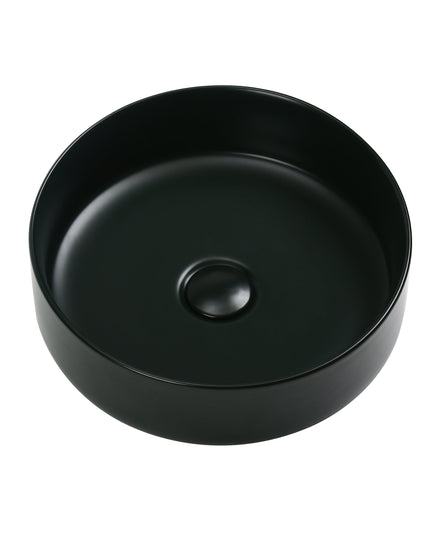 Lavoar ceramic rotund A524-CBK-M – design modern negru mat
