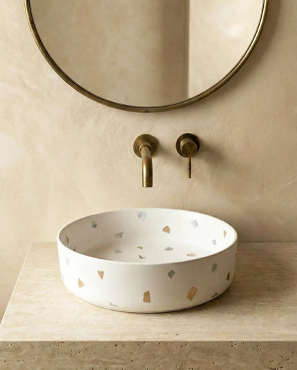 Lavoar Terrazzo  Alb pe blat  A524-DC01