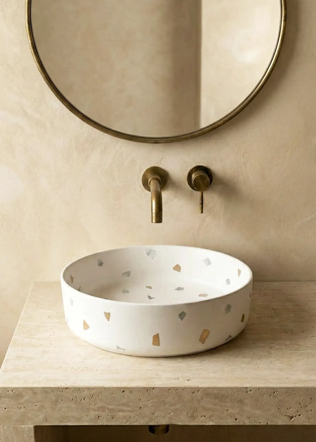 Lavoar Terrazzo  Alb pe blat  A524-DC01