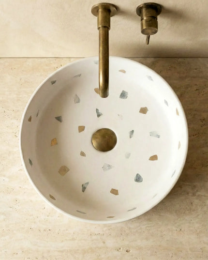 Lavoar Terrazzo  Alb pe blat  A524-DC01