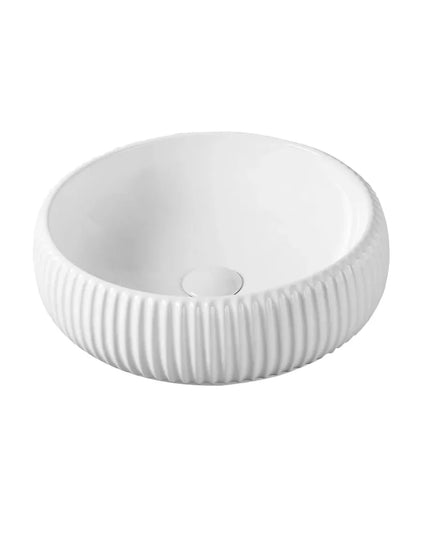 Lavoar ceramic rotund A544 – design modern alb lucios