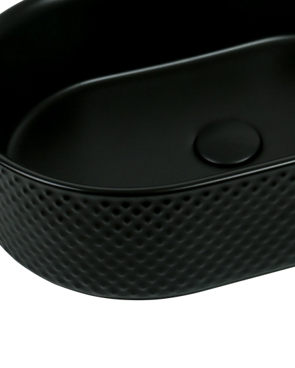 Lavoar ceramic oval A739-CBK-M – negru mat, exterior texturat