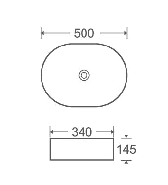 Lavoar ceramic oval A739-M – alb mat, exterior texturat