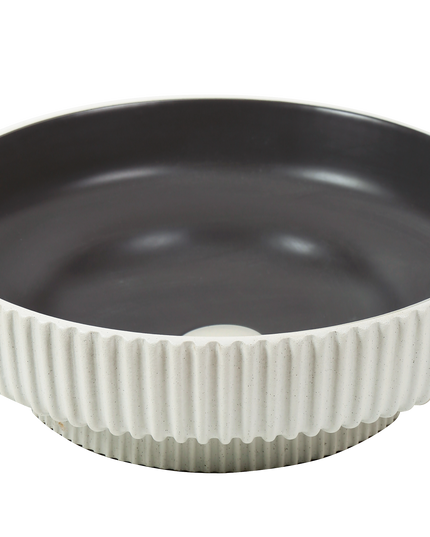 Lavoar ceramic rotund A746-CWDGR-MRS – design modern gri închis mat și alb mat