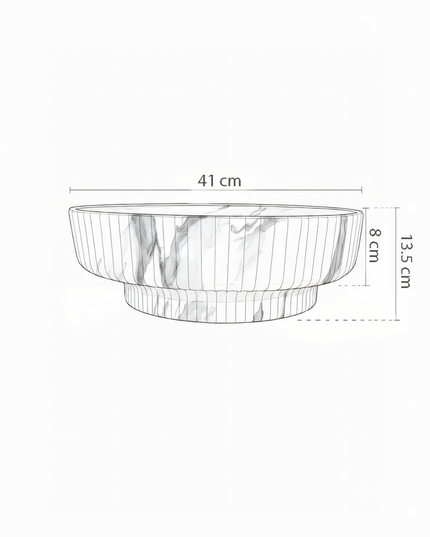 Lavoar ceramic rotund -design marmorat (A746-P818M)