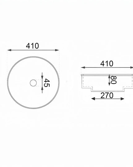 Lavoar ceramic rotund -design marmorat (A746-P818M)