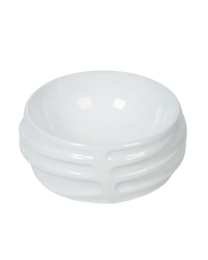 Lavoar ceramic rotund A783 – alb lucios, exterior reliefat modern