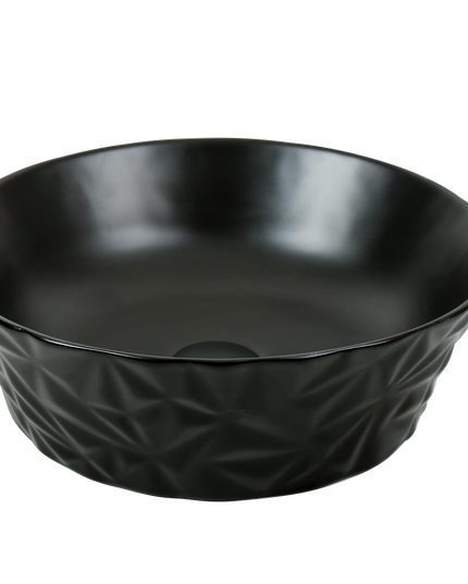 Lavoar ceramic rotund A823-CBK-M – negru mat texturat