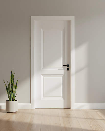 Ușă de interior albă JYA-067 cu toc reglabil – modernă, ușor de montat