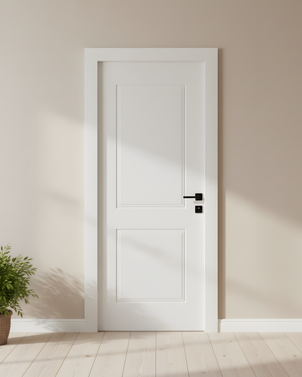 Ușă interior JY-002 White Mat – complet echipată, cu toc reglabil