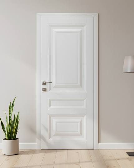 Ușă interior Smart 3 albă mată – complet echipată, cu toc reglabil