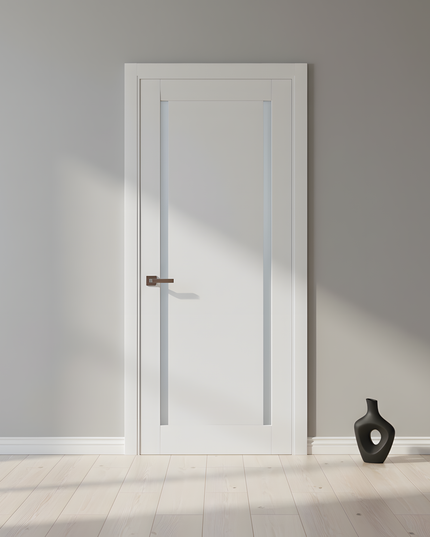 Ușă de interior ML-62 cu două benzi de sticlă satin