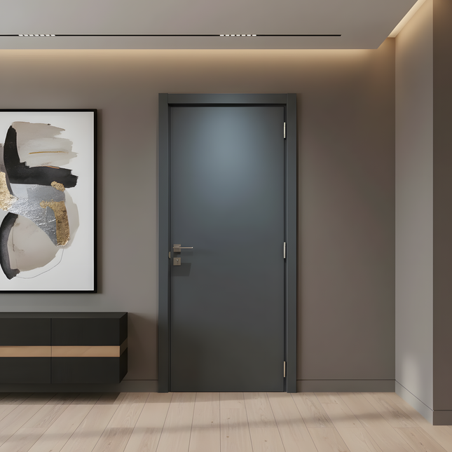 Ușă interior Blank Graphite – complet echipată, cu toc reglabil