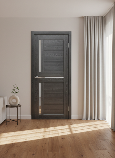 Ușă interior LEGO 01 Dark Oak – complet echipată, cu toc reglabil