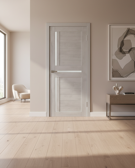 Ușă interior LEGO 01 Light Cement – complet echipată, cu toc reglabil