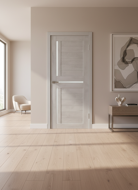 Ușă interior LEGO 01 Light Cement – complet echipată, cu toc reglabil