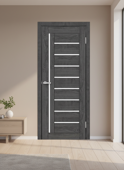 Ușă interior LEGO 07 Dark Oak – complet echipată, cu toc reglabil