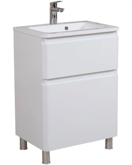 Mobilier de baie pe pardoseală Accent alb