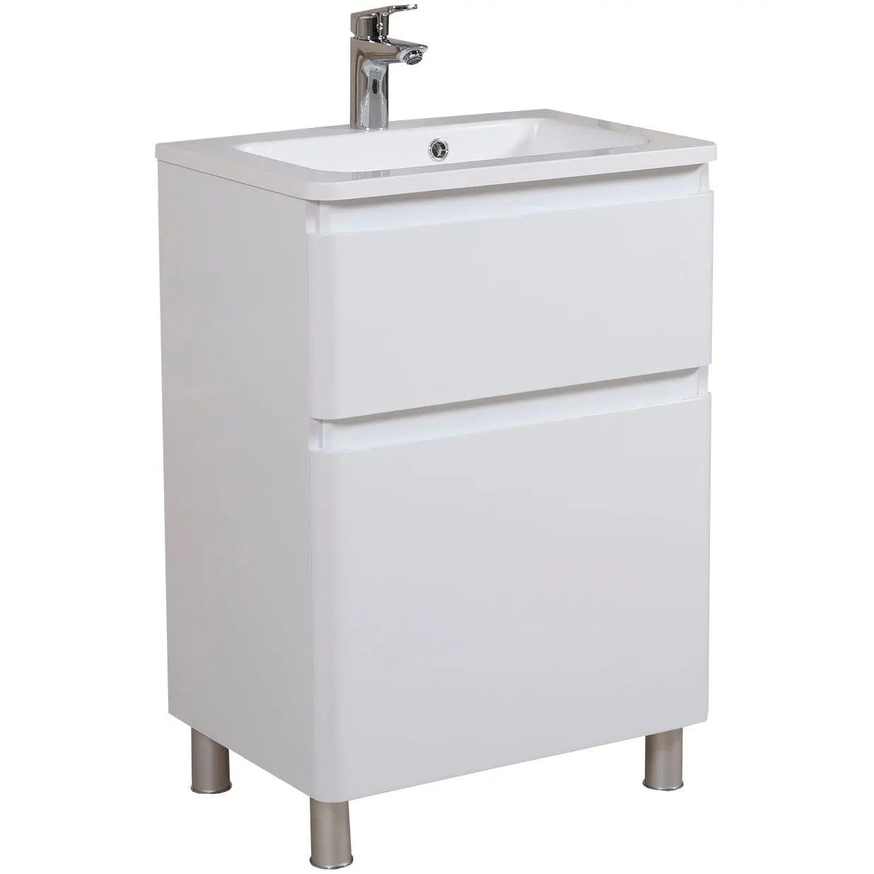 Mobilier de baie pe pardoseală Accent alb