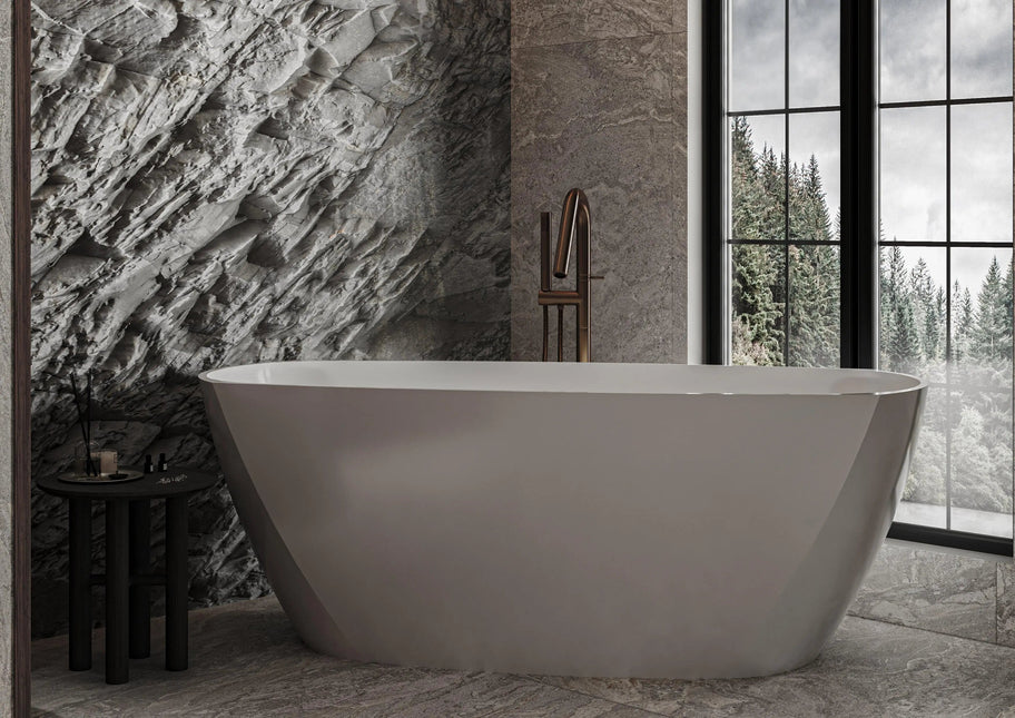 Cadă din compozit albă mată Alaska