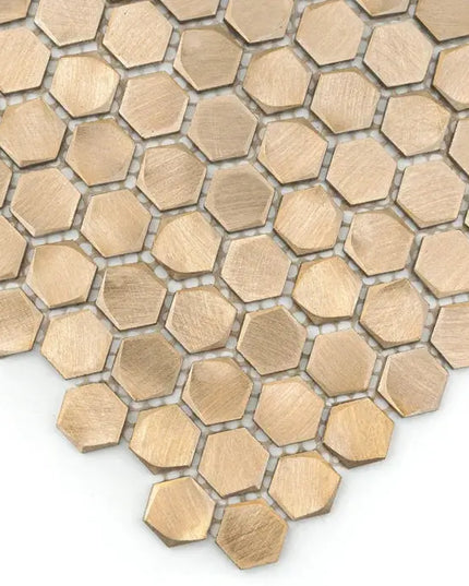 Mozaic Allumi Gold Hexagon 14 30×30