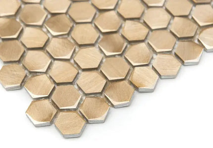 Mozaic Allumi Gold Hexagon 14 30×30