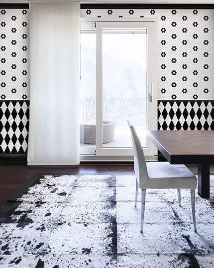 Mozaic Mini Hexagon B&W Flower 30×26