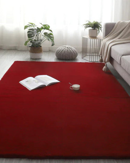 Covor Pufos Rabbit Veronico Burgundy