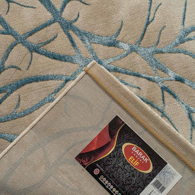 Covor Elif Silky Soft Pearly Crem Turcoaz/ 8385A