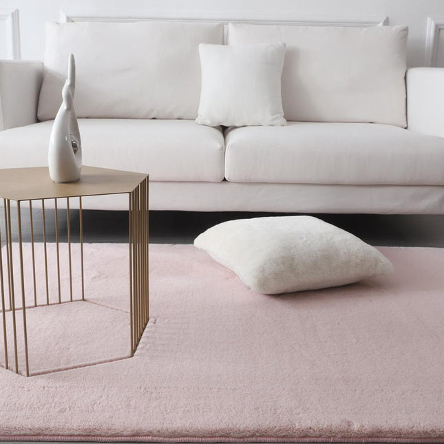 Covor Pufos Rabbit Veronico Roz Pudra