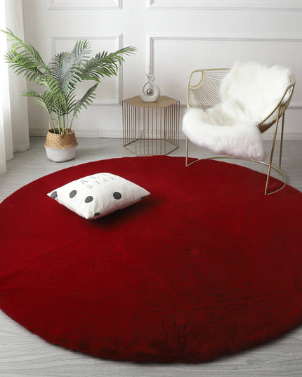 Covor Pufos Rabbit Veronico Burgundy