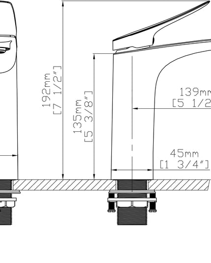 Baterie lavoar modernă Negru – design elegant din alamă solidă