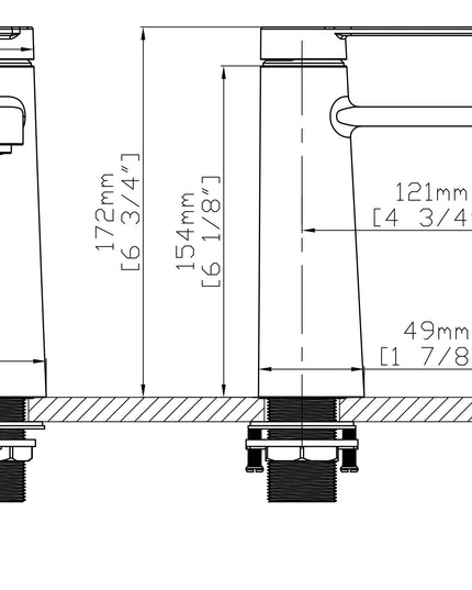Baterie lavoar – Colecția Dysis – Negru mat